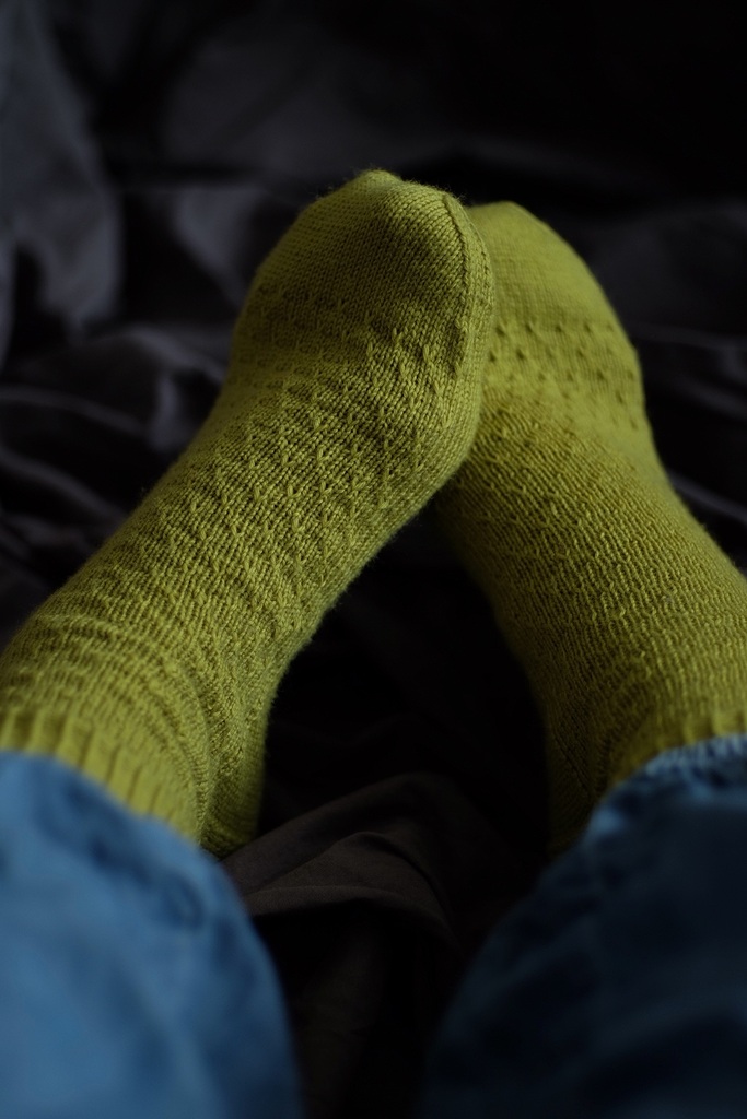 hand knitted cozy socks