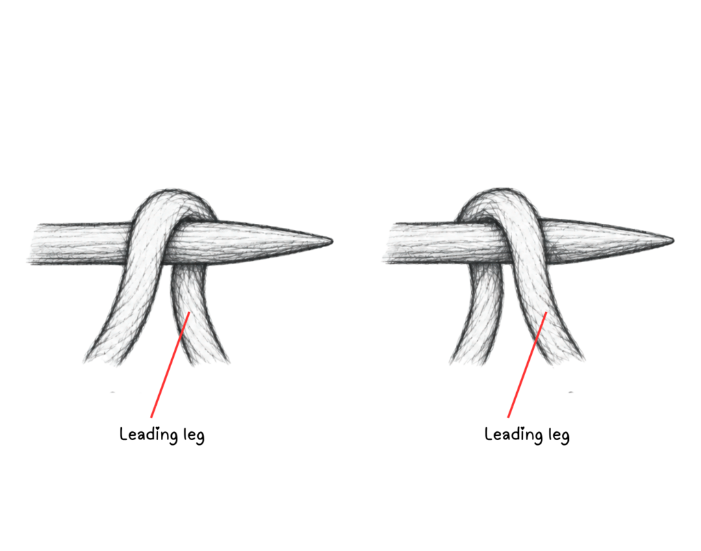 Leading leg